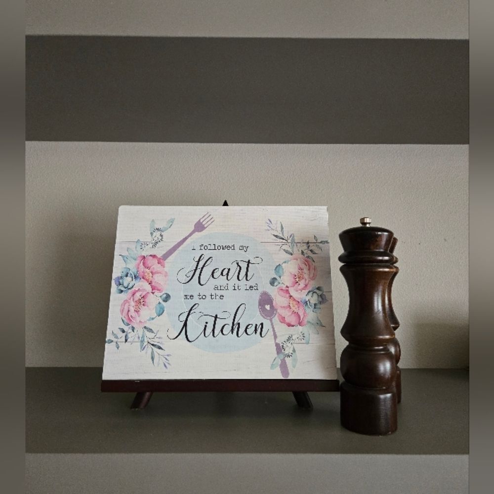 Kitchen Signs Farmhouse Kitchen Wall Decor Rustic Home Art Heart Lead To The